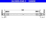 Przewód hamulcowy elastyczny ATE 24.5305-0340.3