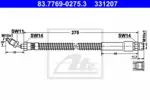 Przewód hamulcowy elastyczny ATE 83.7769-0275.3
