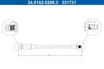 Przewód hamulcowy elastyczny ATE 24.5102-0200.3