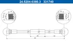 Przewód hamulcowy elastyczny ATE 24.5204-0380.3