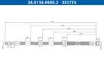 Przewód hamulcowy elastyczny ATE 24.5134-0685.3