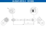 Przewód hamulcowy elastyczny ATE 24.5241-0510.3
