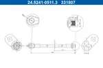 Przewód hamulcowy elastyczny ATE 24.5241-0511.3