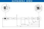 Przewód hamulcowy elastyczny ATE 24.5134-0415.3