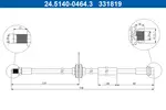 Przewód hamulcowy elastyczny ATE 24.5140-0464.3