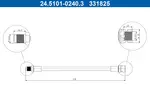 Przewód hamulcowy elastyczny ATE 24.5101-0240.3