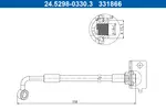 Przewód hamulcowy elastyczny ATE 24.5298-0330.3