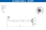 Przewód hamulcowy elastyczny ATE 24.5298-0335.3