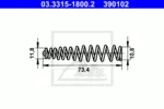 Sprężyna mocujĄca klocków ham. ATE 03.3315-1800.2