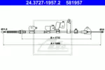 Linka hamulca postojowego ATE 24.3727-1957.2