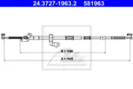 Linka hamulca postojowego ATE 24.3727-1963.2