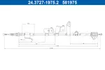 Linka hamulca postojowego ATE 24.3727-1975.2