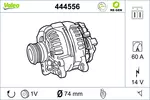 Alternator VALEO 444556