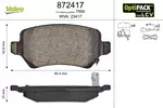 Klocki hamulcowe - komplet VALEO 872417 (Oś tylna)