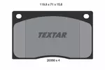 Klocki hamulcowe - komplet TEXTAR 2038001