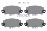 Klocki hamulcowe - komplet TEXTAR 2049401