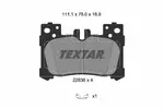 Klocki hamulcowe - komplet TEXTAR 2283601