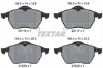 Klocki hamulcowe - komplet TEXTAR 2311602