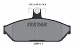 Zestaw klocków hamulcowych, hamulce tarczowe TEXTAR 2586901