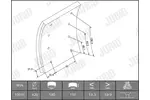 Szczęki hamulcowe hamulca bębnowego - komplet JURID 1901001070