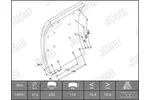 Szczęki hamulcowe hamulca bębnowego - komplet JURID 1993111230