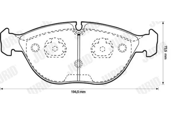 Klocki hamulcowe - komplet JURID 571872JC
