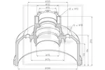 Bęben hamulcowy PE AUTOMOTIVE 016.458-00A (Oś tylna)