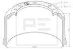 Bęben hamulcowy PE AUTOMOTIVE 016.524-00A (Oś przednia)