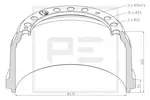 Bęben hamulcowy PE AUTOMOTIVE 016.526-00A (Oś przednia)