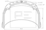Bęben hamulcowy PE AUTOMOTIVE 026.638-00A (Oś tylna)