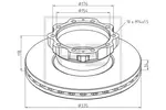 Tarcza hamulcowa PE AUTOMOTIVE 036.125-10A