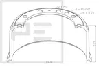 Bęben hamulcowy PETERS ENNEPETAL 046.687-00A