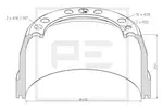 Bęben hamulcowy PE AUTOMOTIVE 146.131-00A (Oś przednia)