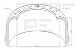 Osłona, bęben hamulcowy PE AUTOMOTIVE 126.186-00A