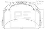 Bęben hamulcowy PE AUTOMOTIVE 166.075-00A