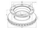 Tarcza hamulcowa PE AUTOMOTIVE 256.071-00A (Z przodu)