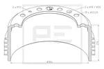 Bęben hamulcowy PE AUTOMOTIVE 286.003-00A