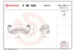 Mocowanie zacisku hamulca - zestaw BREMBO F BK 020 (Z lewej) - fot.2