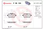 Klocki hamulcowe - komplet BREMBO P 06 104