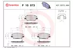 Klocki hamulcowe - komplet BREMBO P 10 073