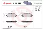 Klocki hamulcowe - komplet BREMBO P 37 026