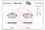 Klocki hamulcowe - komplet BREMBO P50117NX
