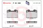 Klocki hamulcowe - komplet BREMBO P 54 048