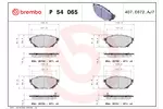 Klocki hamulcowe - komplet BREMBO P 54 065