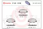 Klocki hamulcowe - komplet BREMBO P 61 111E