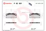 Klocki hamulcowe - komplet BREMBO P 62 001