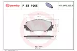 Klocki hamulcowe - komplet BREMBO P 83 106E