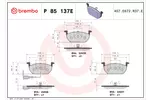 Klocki hamulcowe - komplet BREMBO P 85 137E