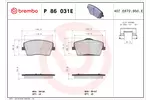 Klocki hamulcowe - komplet BREMBO P 86 031E