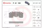 Klocki hamulcowe - komplet BREMBO P A1 102